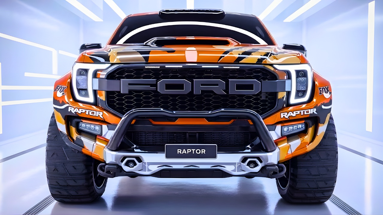 2026 Ford Ranger Raptor Shows Off Its Wide Stance, Big Tires and Aggressive Presence